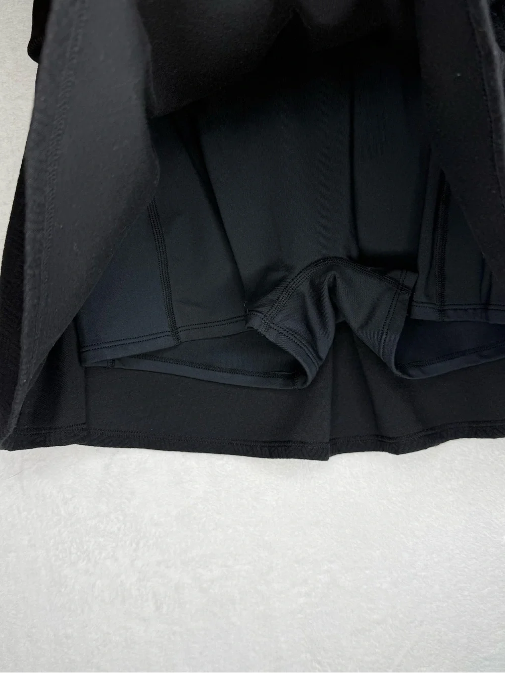 Alo Yoga Doubles Black Fold-Over Womens Skort Size Medium